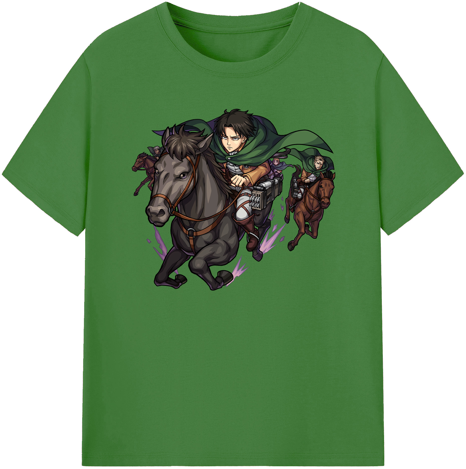 （画像用） 進撃の巨人 リヴァイ·アッカーマン Attack on Titan Levi Ackerman レディースカジュアルプリントTシャツ（綿100％）
